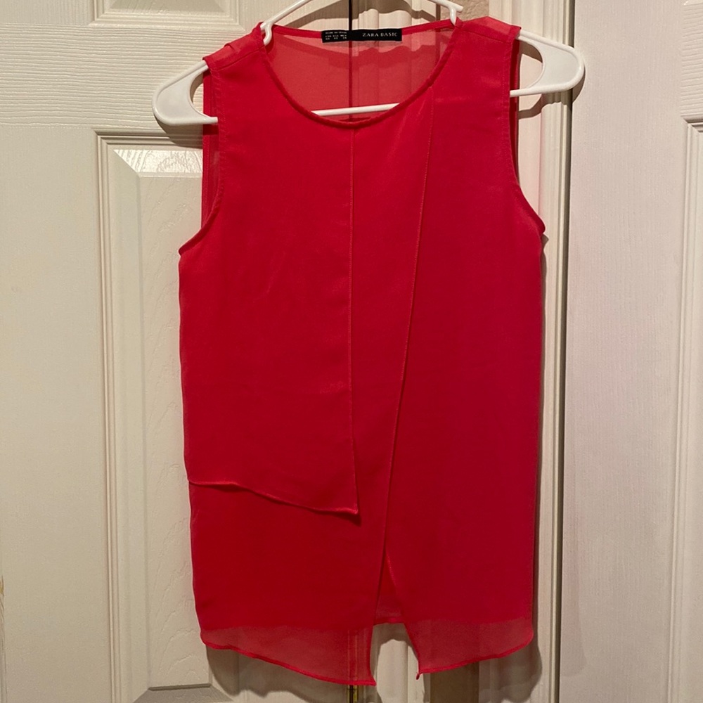 Zara Basic Hot Pink Blouse XS